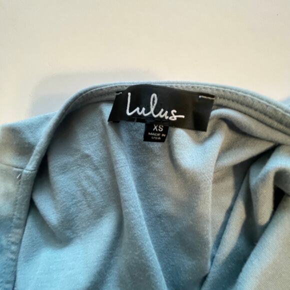 Lulus Slate Blue Evolve Wrap Maxi Dress Womens XS Surplice Long Bridesmaid - Picture 8 of 10